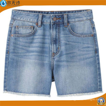 Pantalones cortos de los pantalones vaqueros de la cintura alta de las mujeres de la manera de la moda de verano